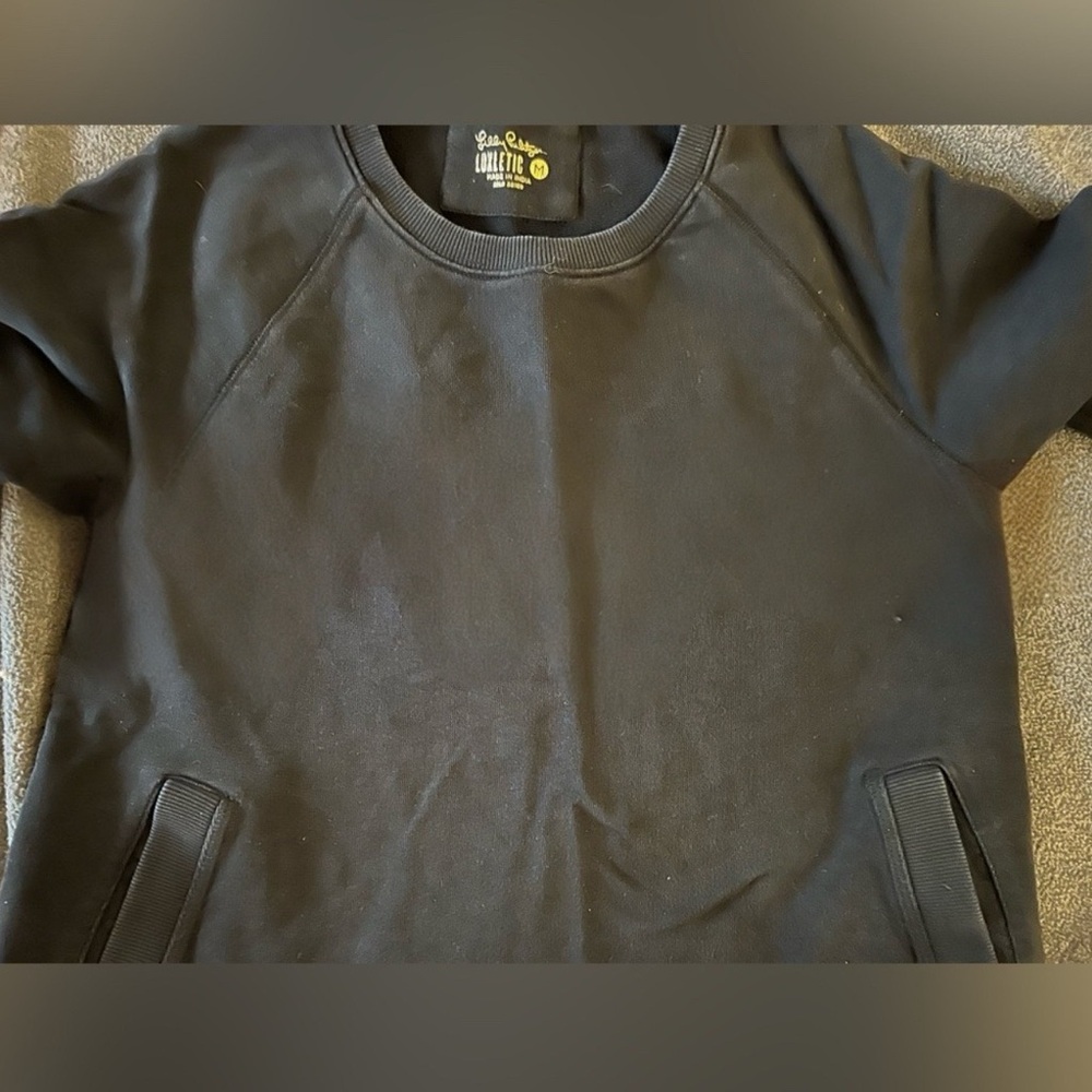 Lilly Pulitzer Black Ribbed Collar Sweatshirt